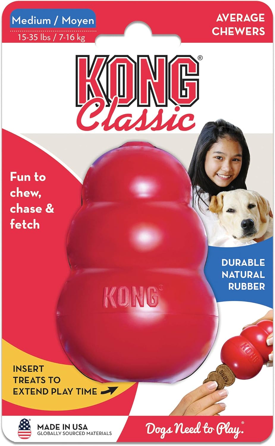 Fetch & Chew Toy for Dogs – Treat-Filling Capabilities & Erratic Bounce for Extended Play Time 
